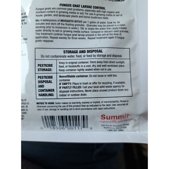 Mosquito Bits SUMMIT CHEMICAL CO 117-6 30OZ Bag - Picture 3 of 9